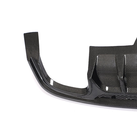 Audi A5 S5 carbon fiber rear diffuser corner and weave detail