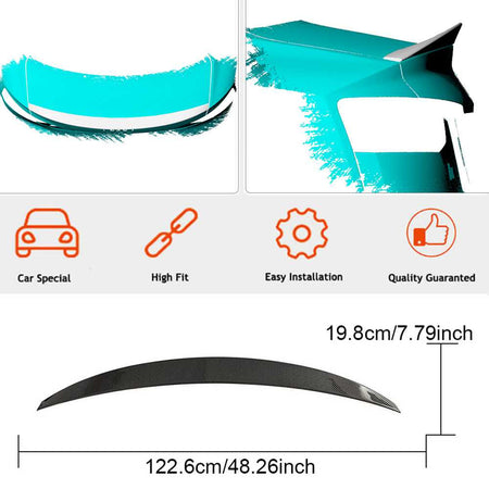 Audi A5 S5 Coupe carbon fiber trunk spoiler dimensions