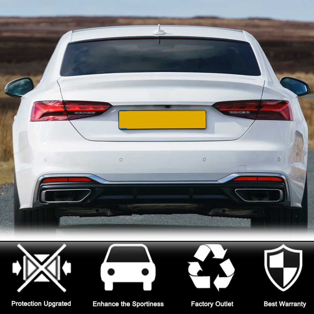 Audi A5 S5 Coupe carbon fiber trunk spoiler installed rear view