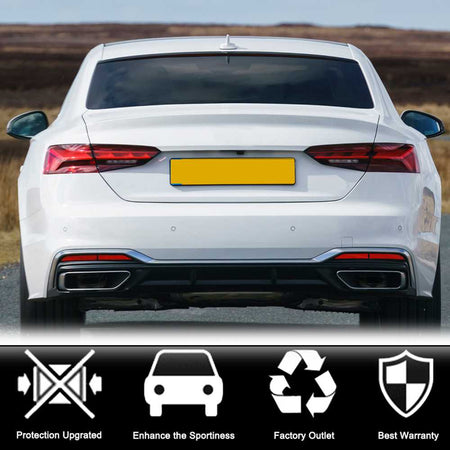 Audi A5 S5 Coupe carbon fiber trunk spoiler installed rear view