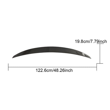 Audi A5 S5 RS5 Coupe trunk spoiler size and dimensions