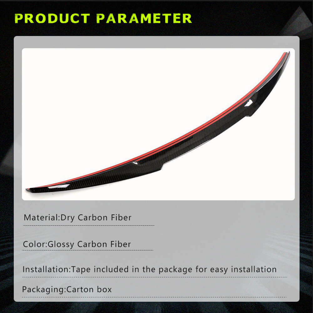 Audi A5 S5 RS5 M4 style dry carbon trunk spoiler product details