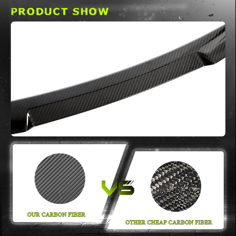 Audi A5 S5 Sportback dry carbon fiber trunk spoiler material detail