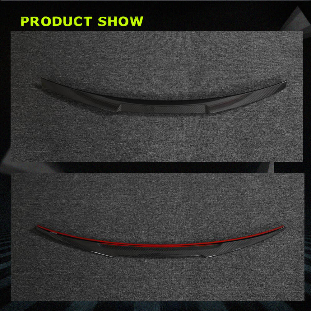 Audi A5 Sportback M4 style dry carbon fiber spoiler multiple views