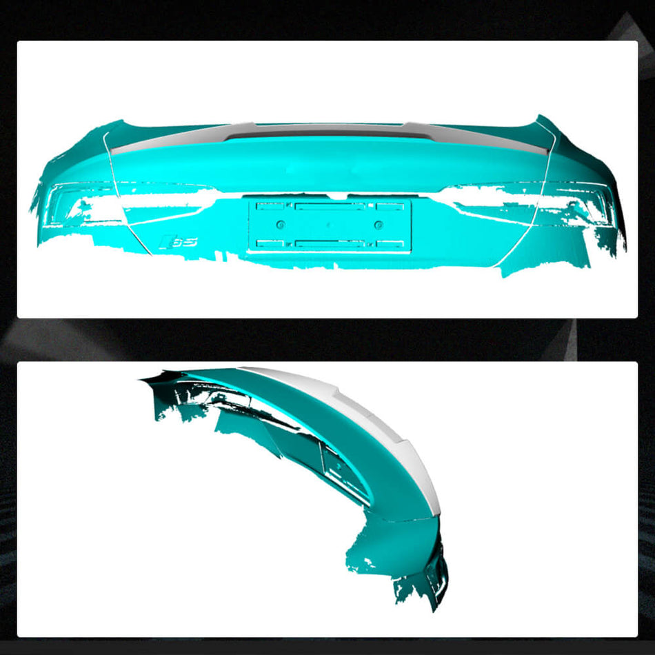 Audi A5 Sportback M4 style trunk spoiler design profile