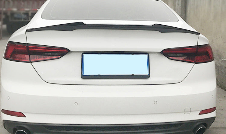 Audi A5 Sportback rear trunk spoiler installed rear view