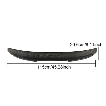 Audi A6 C6 carbon fiber trunk spoiler dimensions 115 x 20.6 cm