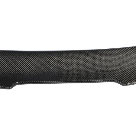 Audi A6 C6 trunk lip spoiler center profile and carbon weave detail