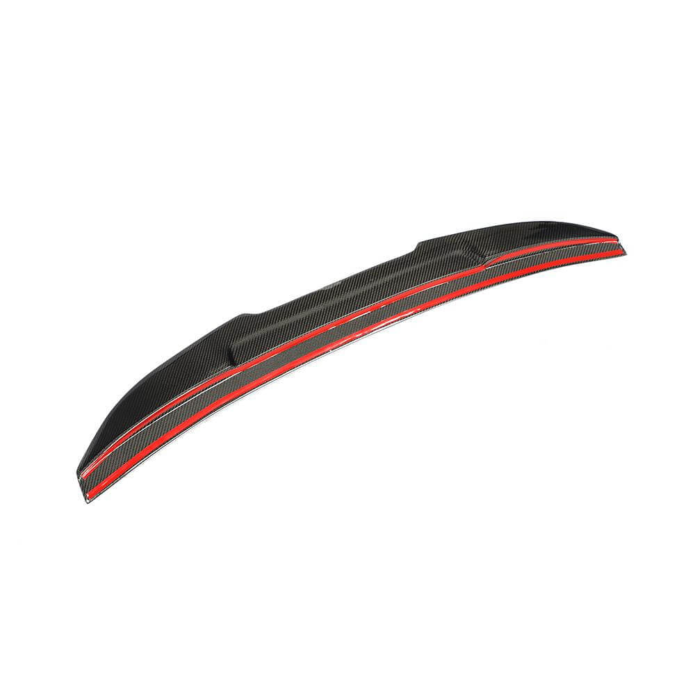 Audi A6 C6 carbon fiber trunk spoiler underside with adhesive tape