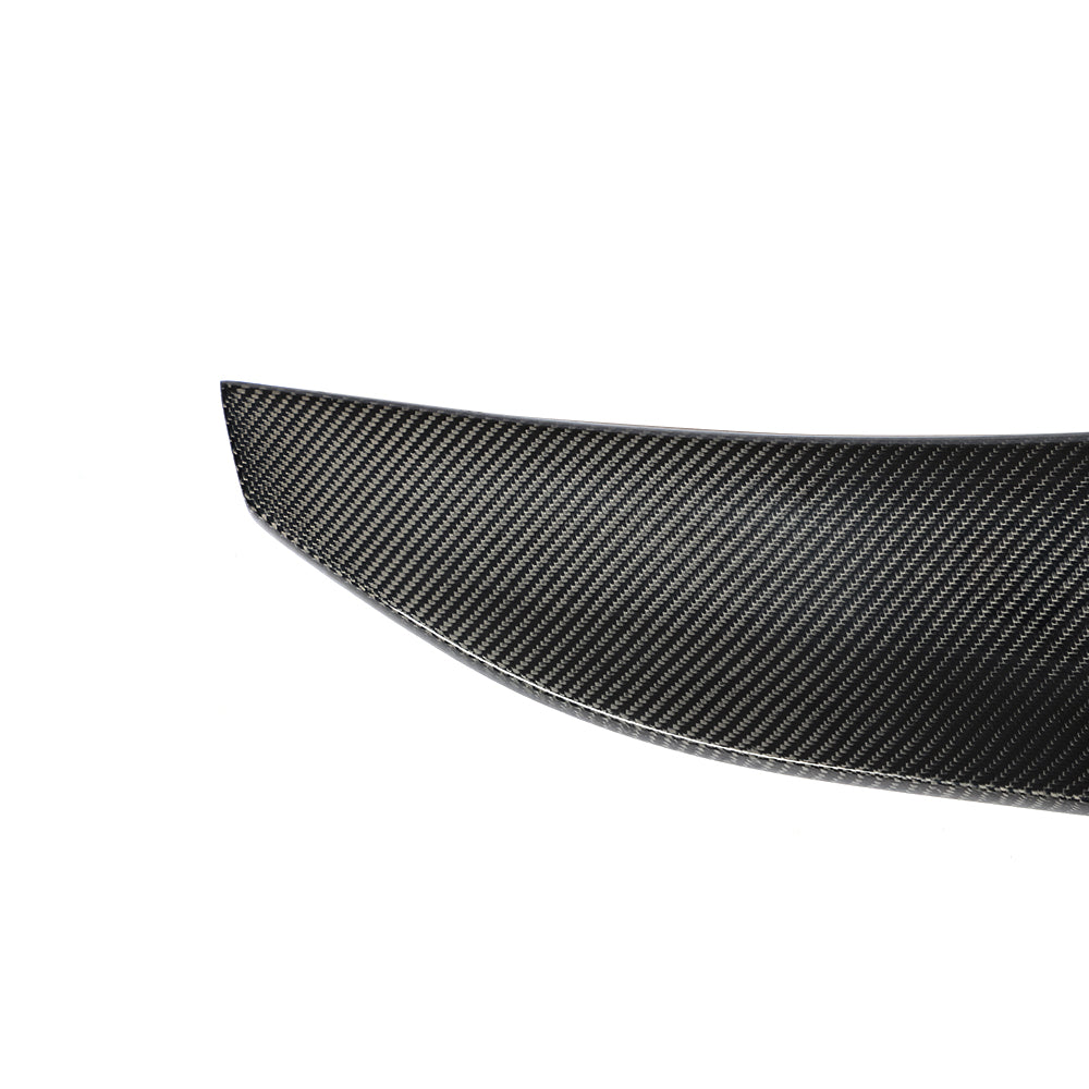 Audi A6 C6 trunk spoiler carbon fiber weave and edge detail