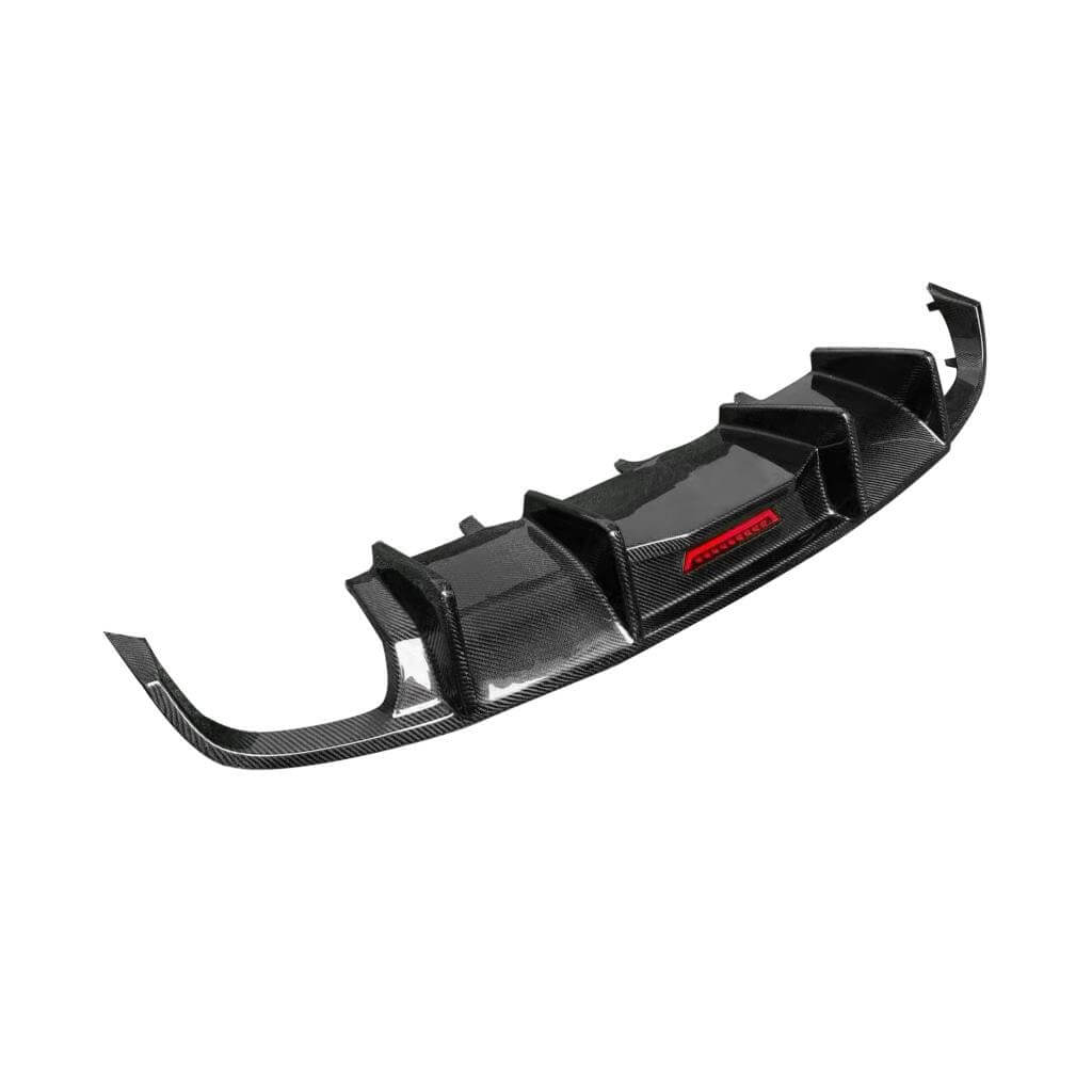 Audi A7 Quattro carbon fiber rear diffuser three-quarter product view