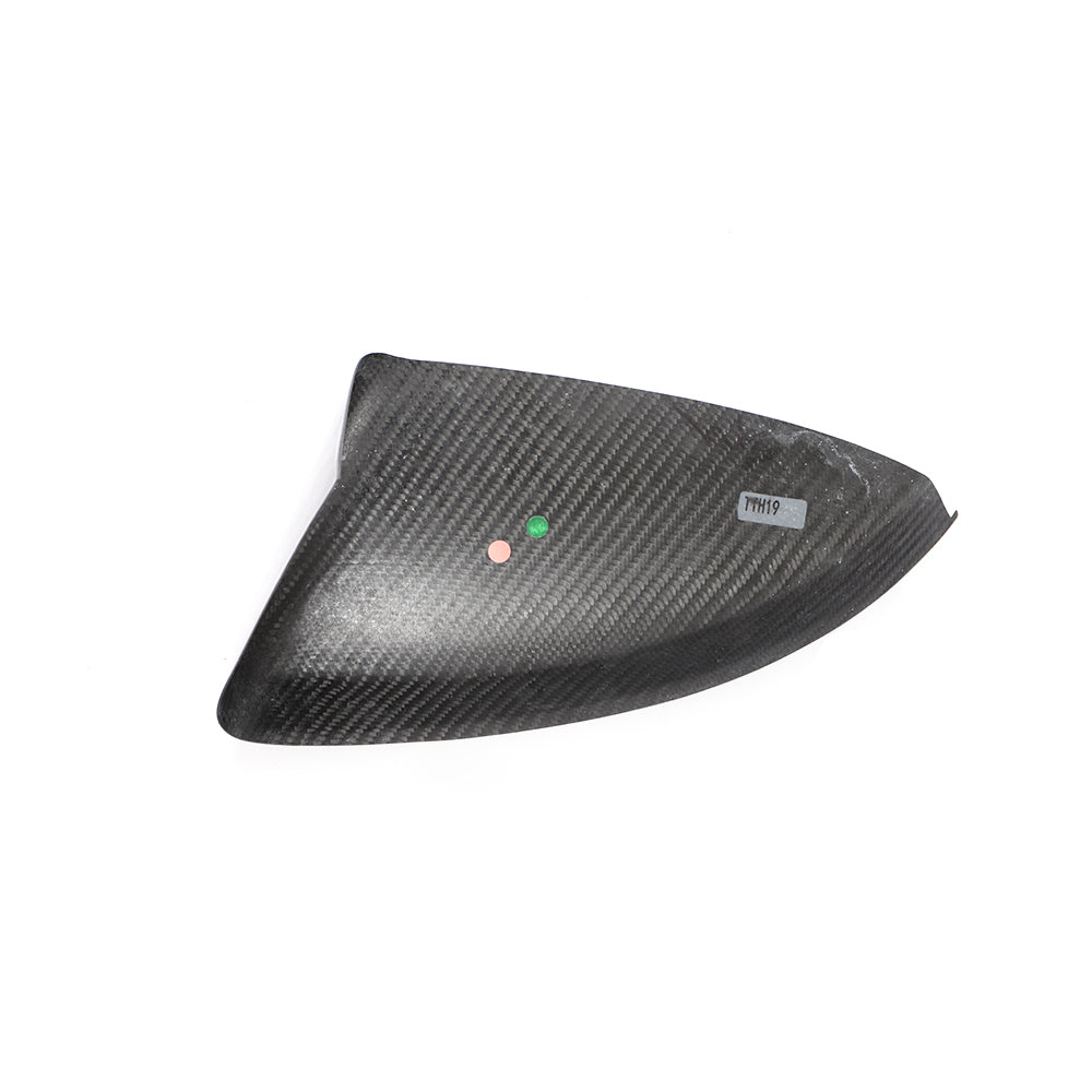 Audi carbon fiber mirror cover weave and surface detail