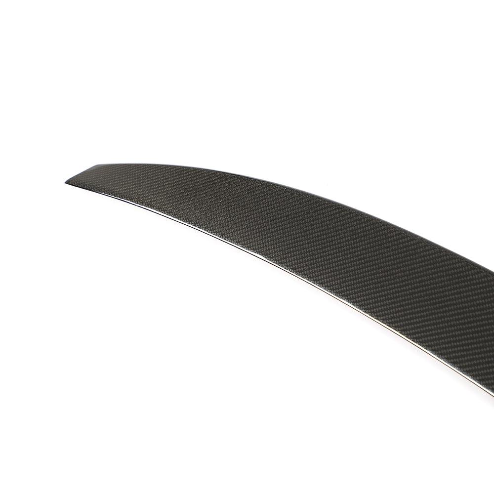 Audi Coupe carbon fiber trunk spoiler end profile detail