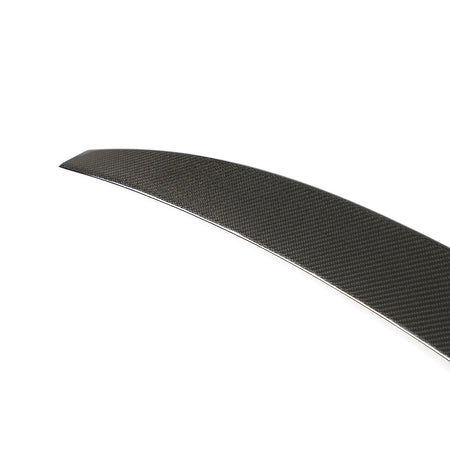 Audi Coupe carbon fiber trunk spoiler end profile detail