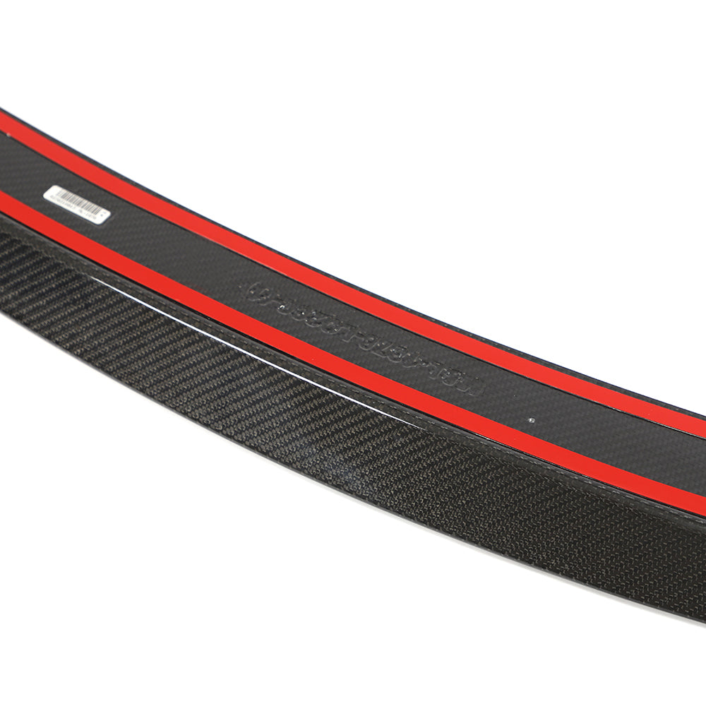 Audi Coupe trunk spoiler underside edge and adhesive detail