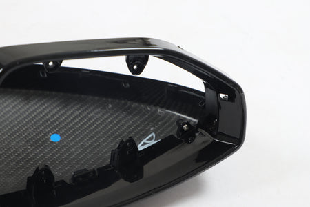 Audi dry carbon replacement mirror housing cover mounting structure detail