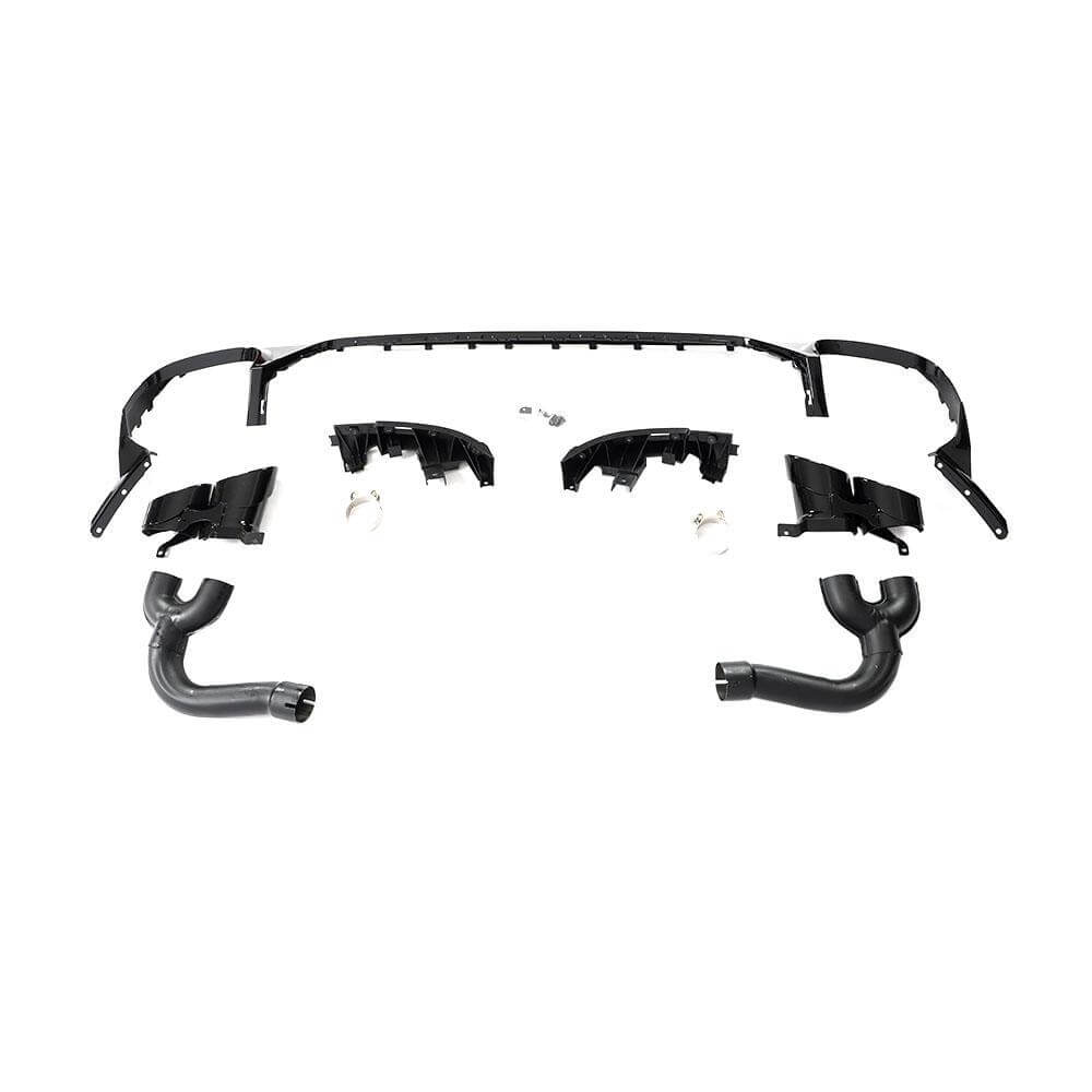 Audi Q8 SQ8 black rear bumper diffuser front product view