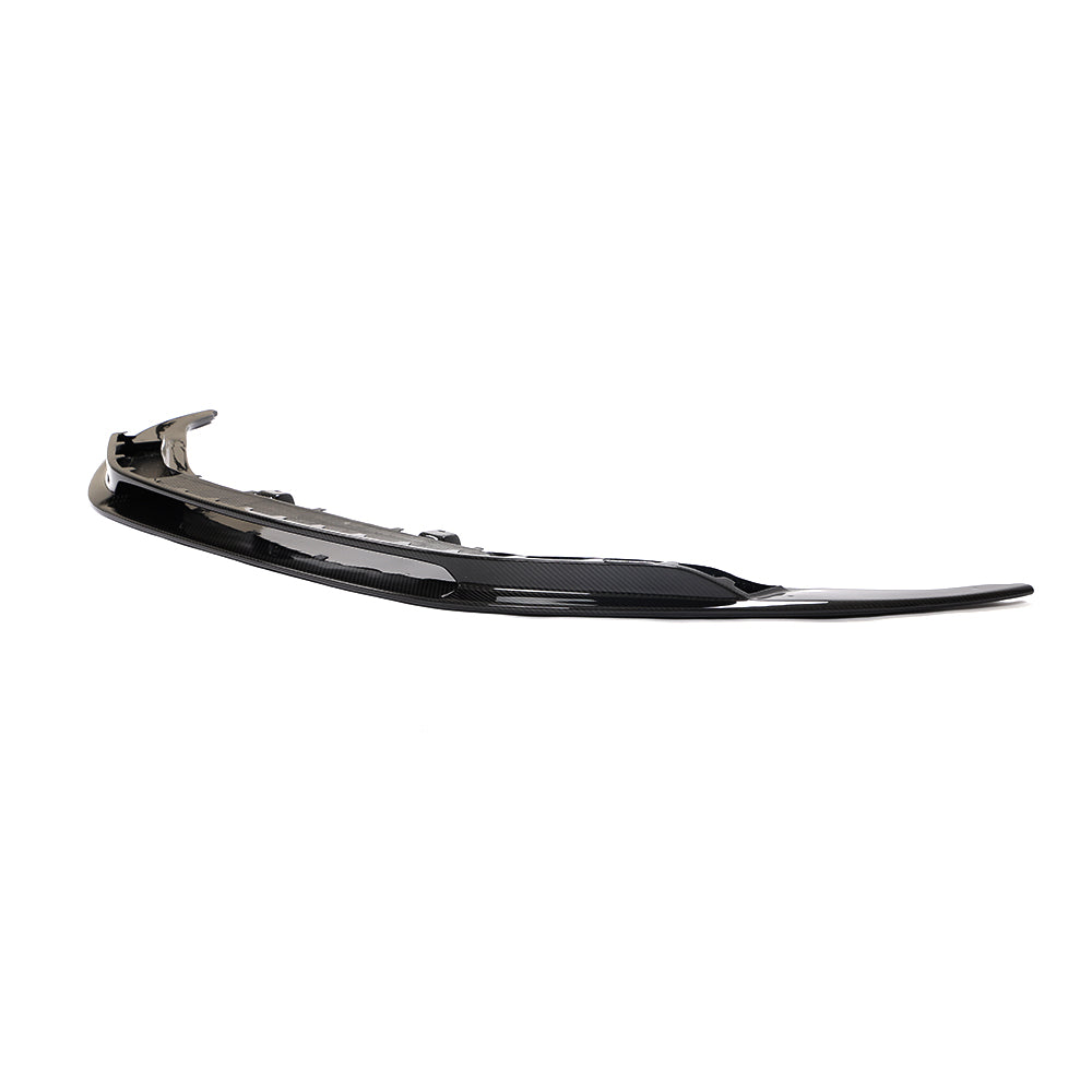 Audi R8 dry carbon fiber front lip angled product view