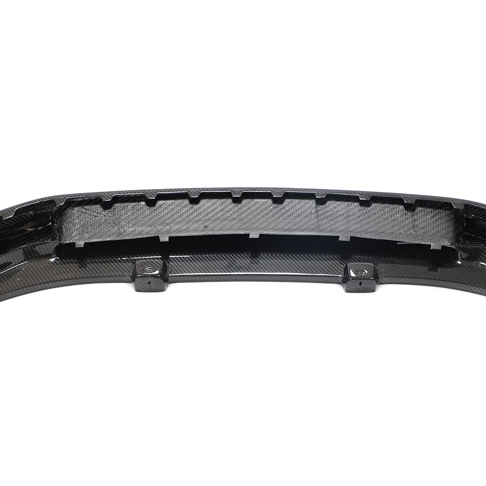 Audi R8 carbon fiber front bumper lip mounting area detail