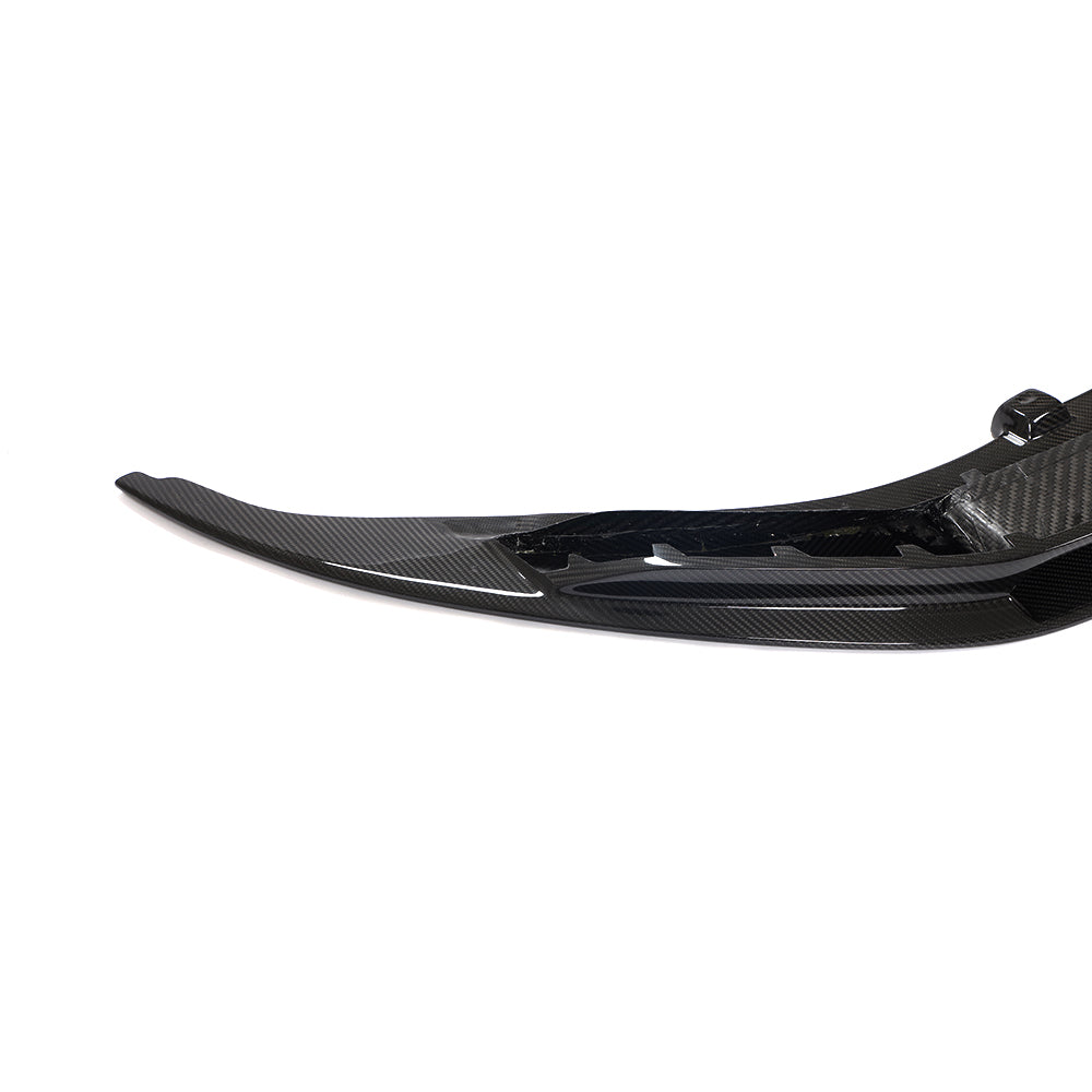 Audi R8 carbon fiber front bumper lip side profile detail