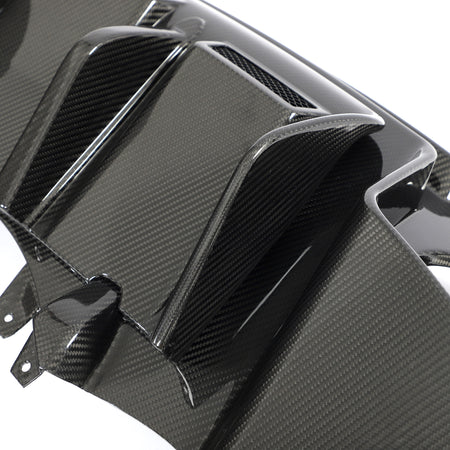 Audi R8 prepreg carbon rear diffuser corner weave and surface detail