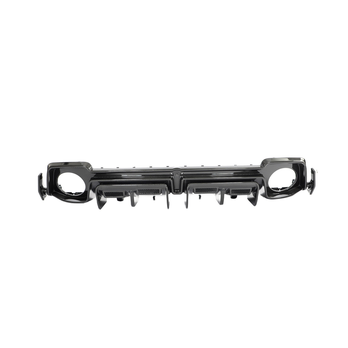 Audi R8 prepreg dry carbon fiber rear bumper diffuser front view