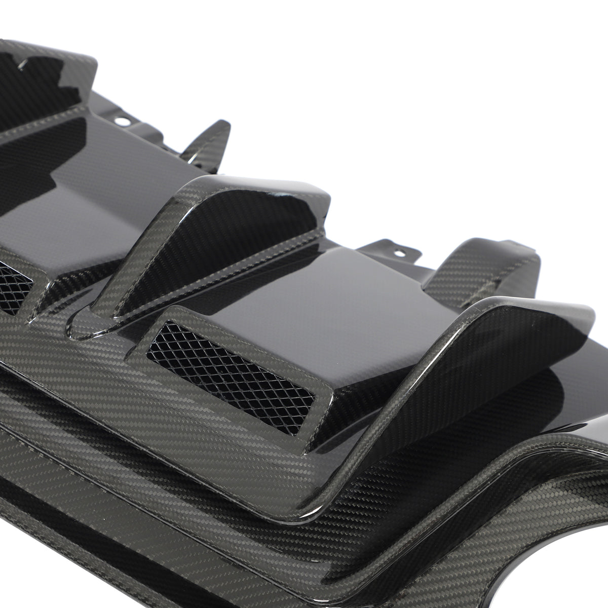 Audi R8 prepreg rear diffuser center section close-up