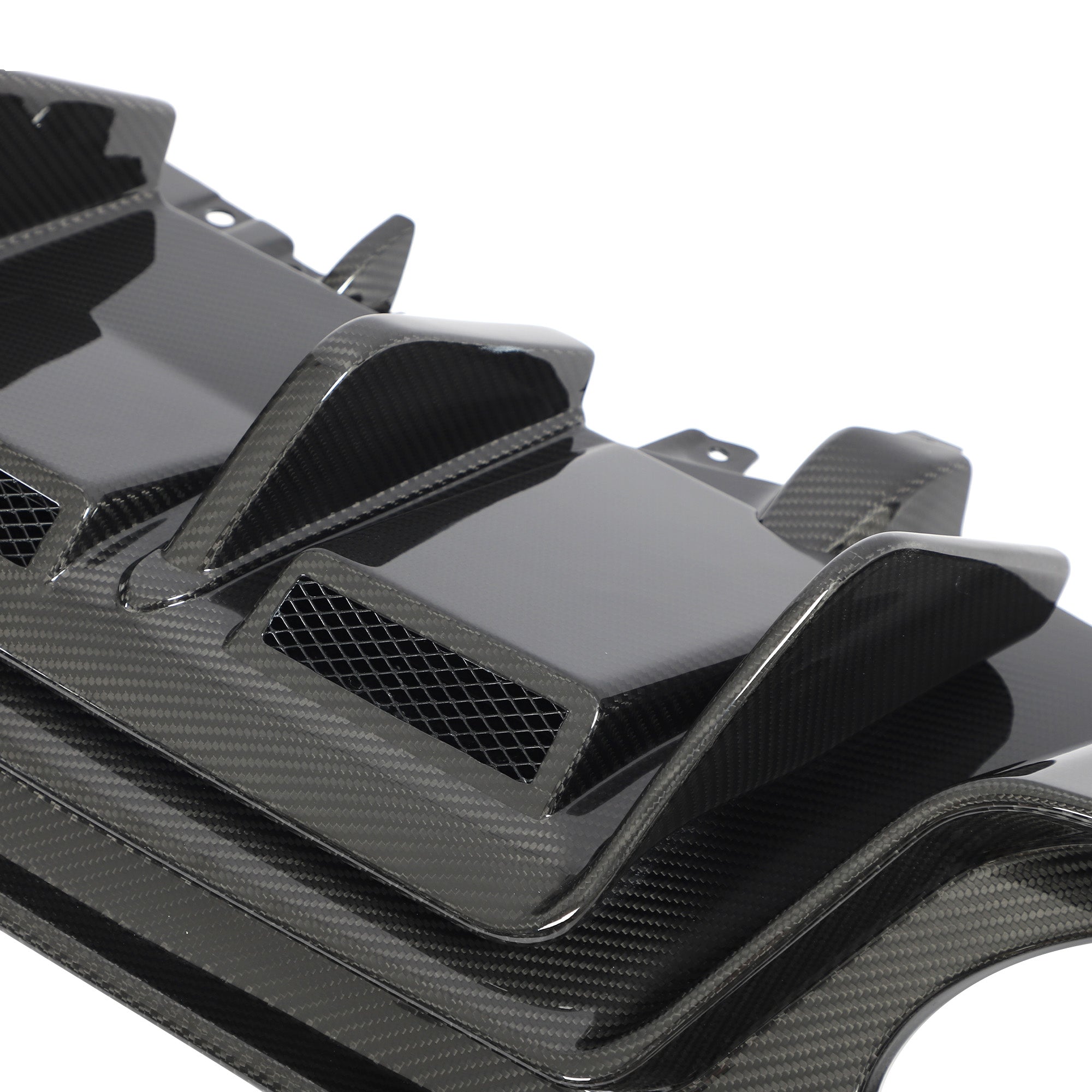 Audi R8 prepreg rear diffuser center section close-up