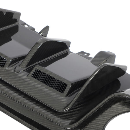 Audi R8 prepreg rear diffuser center section close-up