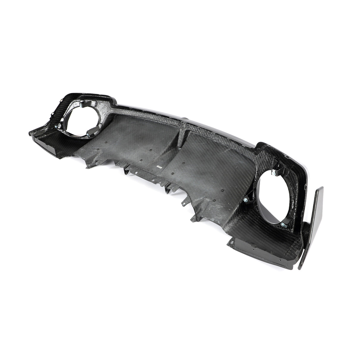 Audi R8 prepreg carbon fiber rear bumper diffuser angled product view