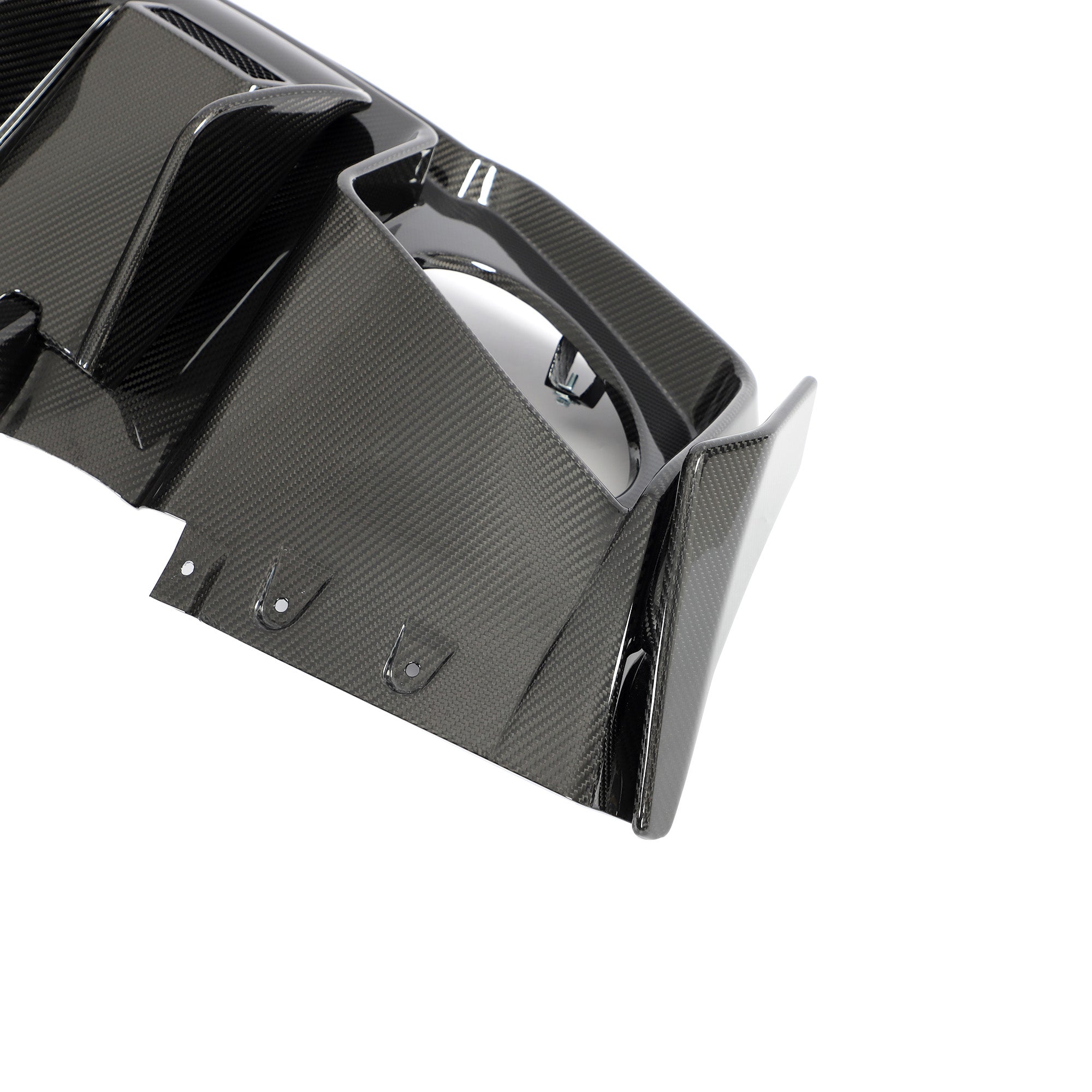 Audi R8 rear bumper diffuser side corner and exhaust surround detail