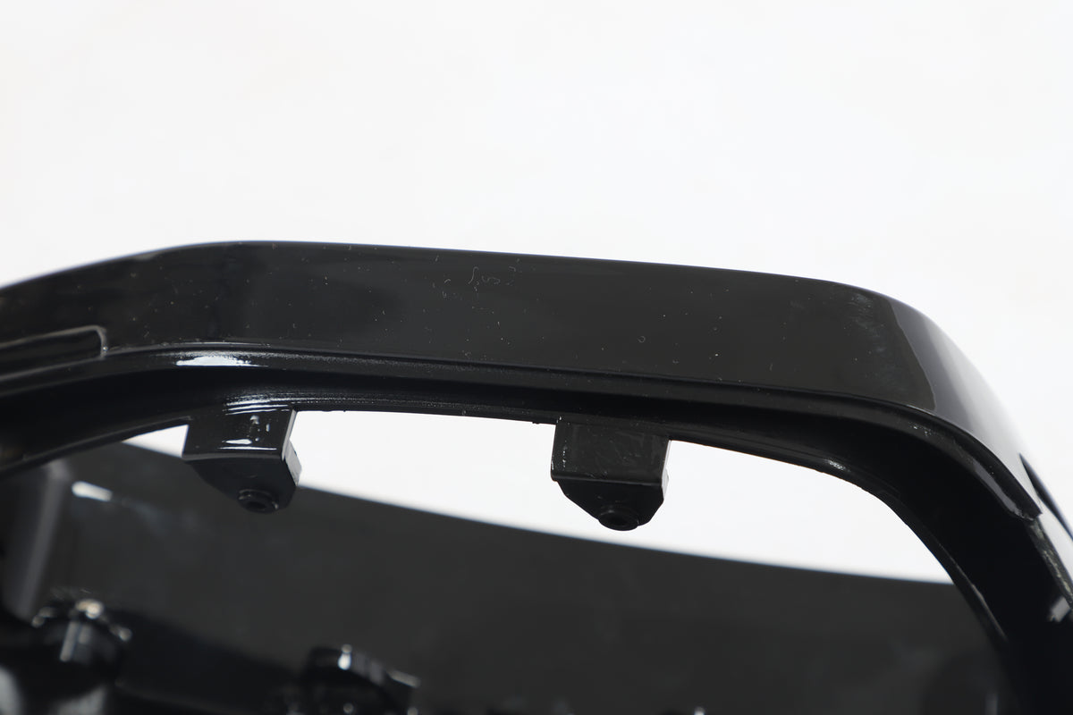 Audi replacement mirror cover mounting tabs and inner frame detail