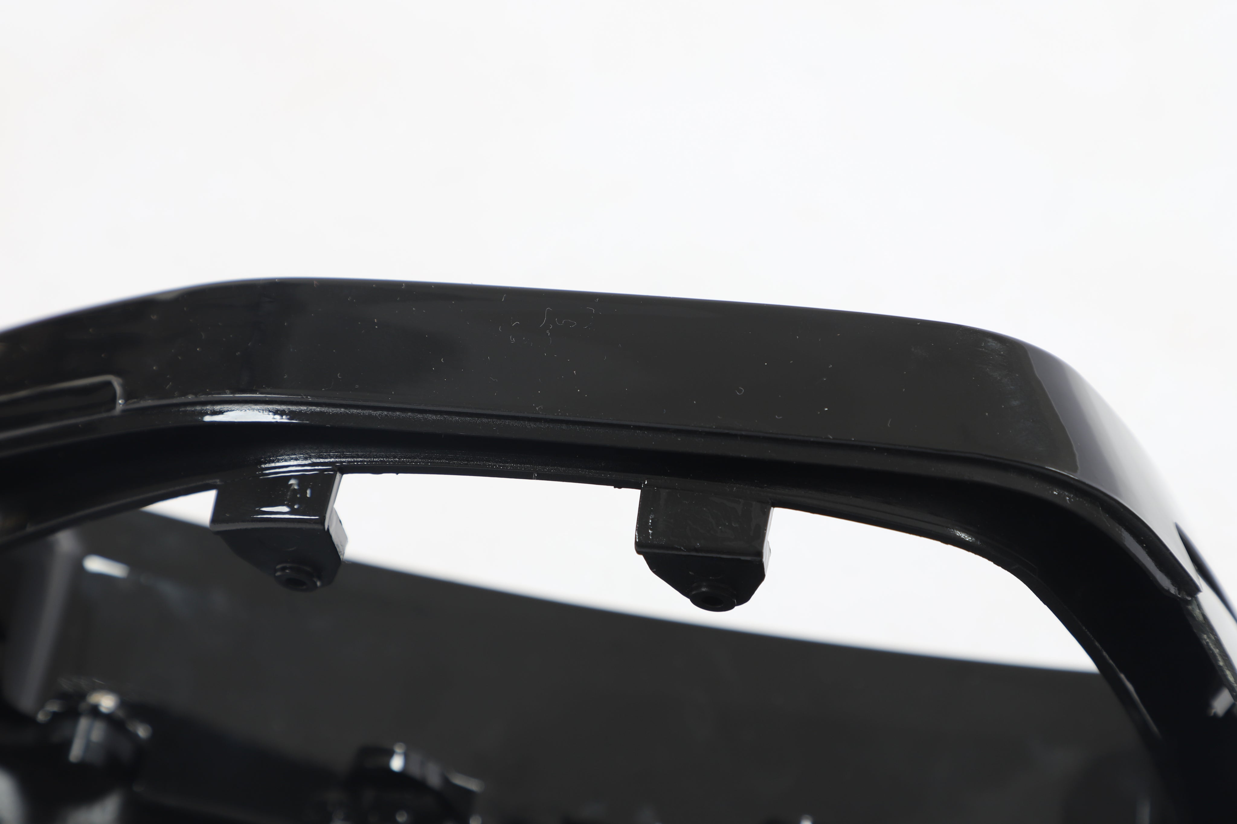 Audi replacement mirror cover mounting tabs and inner frame detail