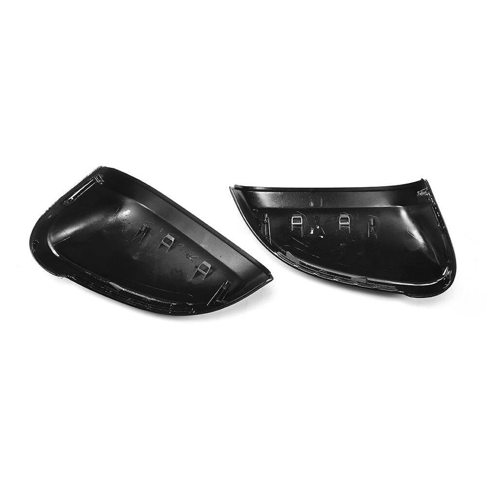 Audi replacement mirror covers inner mounting tabs and outer carbon fiber surface