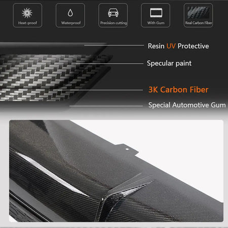 Audi RS Q8 rear diffuser carbon fiber weave and surface detail
