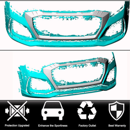 Audi RS Q8 carbon fiber front grille frame fitment diagram