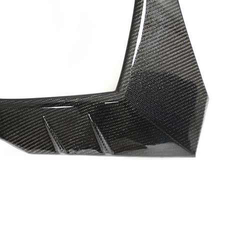 Audi RS Q8 dry carbon fiber grille frame weave close-up