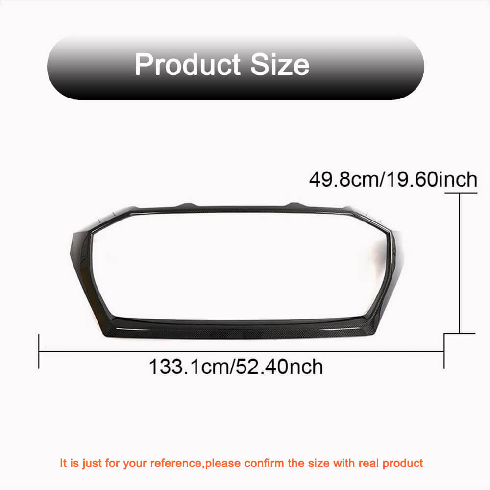 Audi RS Q8 front grille frame product dimensions