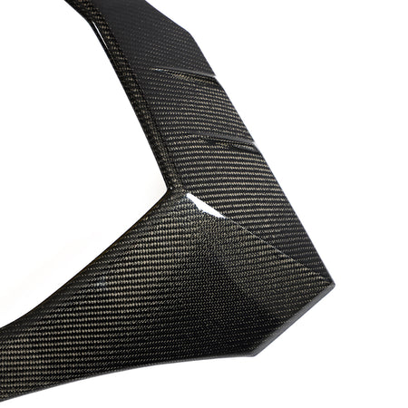 Audi RS Q8 dry carbon fiber grille frame lower corner detail