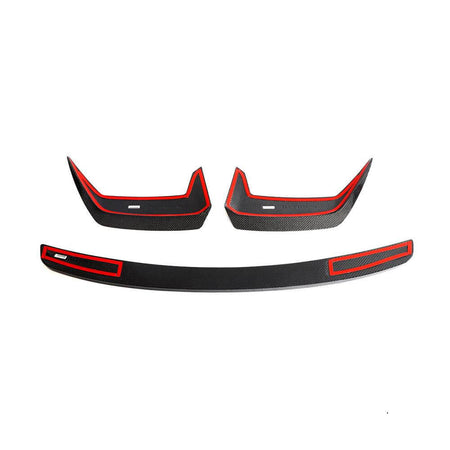 Audi RS Q8 carbon fiber roof spoiler three-piece mounting detail
