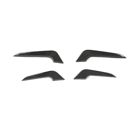 Audi RS3 8Y four-piece front bumper canard set reverse side and mounting-edge view