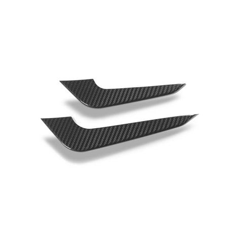 Profile view of an Audi RS3 8Y dry carbon front bumper canard pair