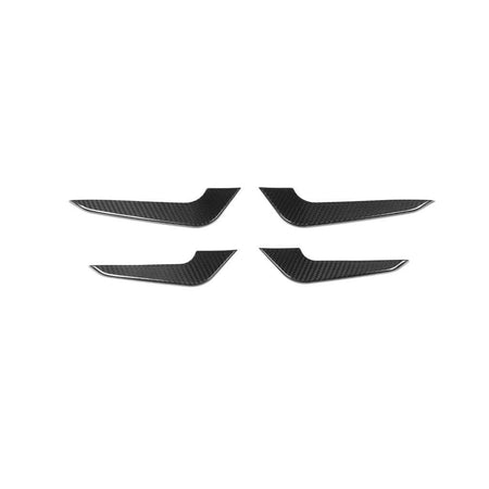 Audi RS3 8Y upper and lower front bumper canards arranged as a four-piece set