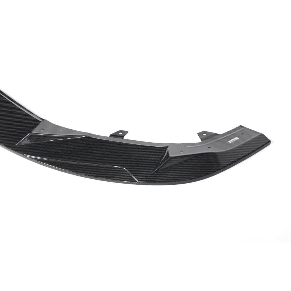 Audi RS3 8Y.5 dry carbon fiber front lip angled view