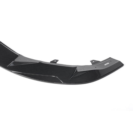 Audi RS3 8Y.5 dry carbon fiber front lip angled view