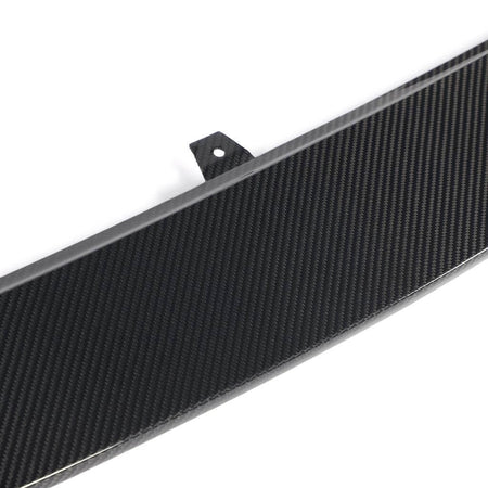 Audi RS3 dry carbon front lip carbon weave and mounting tab detail