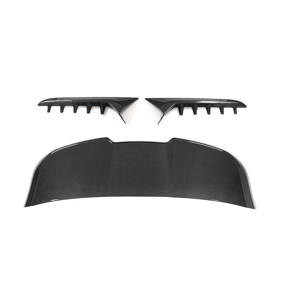 Audi RS6 C8 3-piece rear spoiler kit with main roof spoiler and side fins