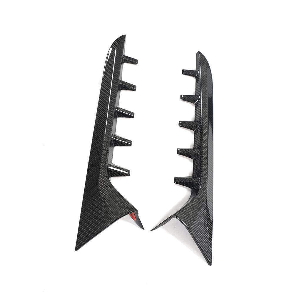 Audi RS6 C8 carbon fiber rear window side fin extension pair