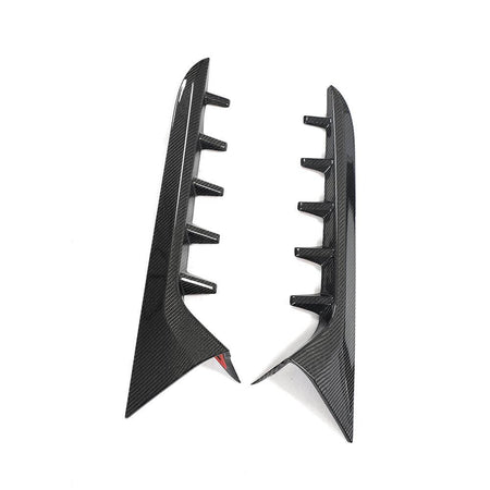 Audi RS6 C8 carbon fiber rear window side fin extension pair