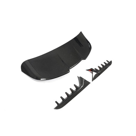 Audi RS6 carbon fiber 3-piece roof spoiler kit angled product view